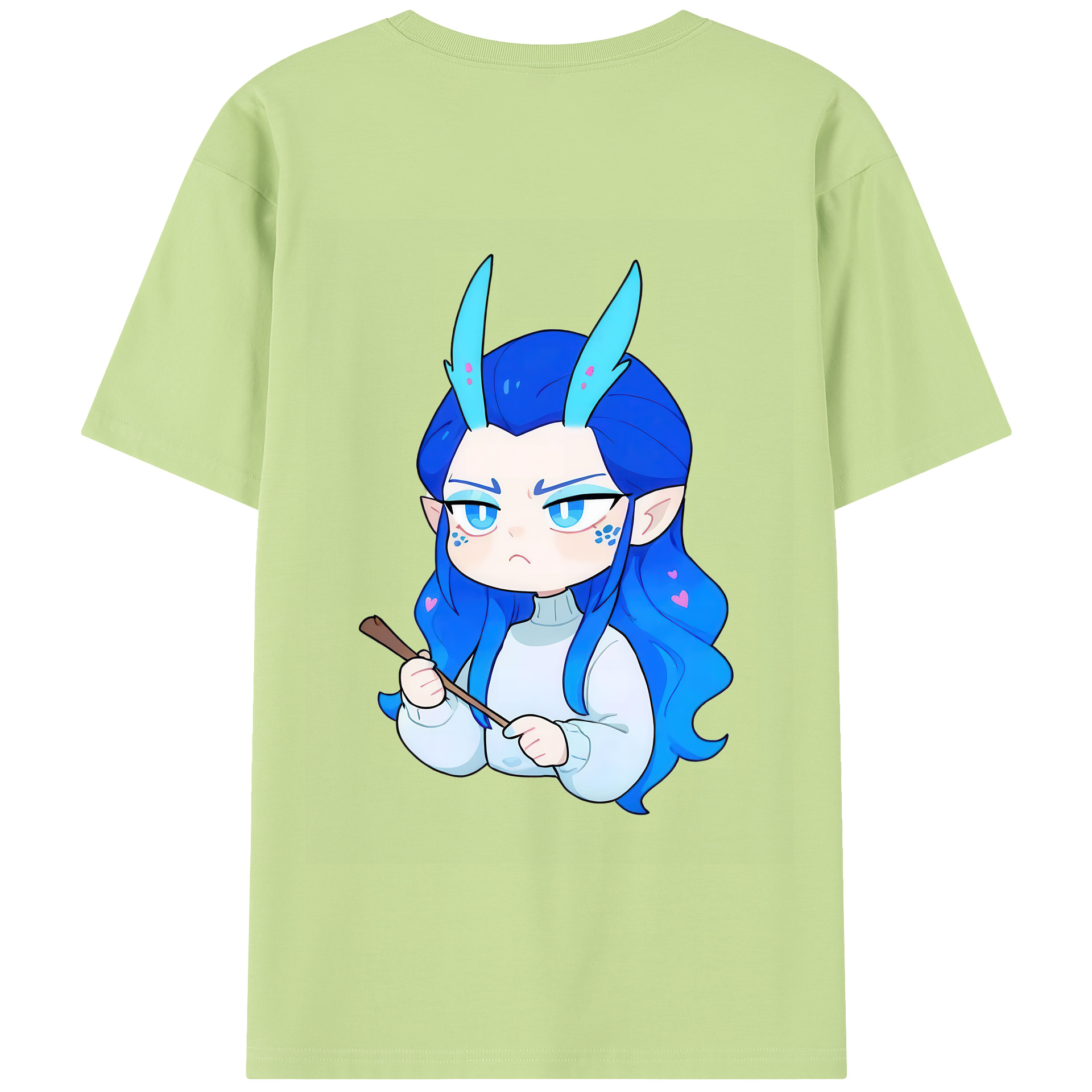 （画像用） Ne Zha 2 ナタ 魔童の大暴れ 綿100％半袖Tシャツ（背面プリント）